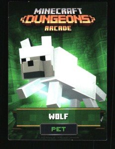 Minecraft Dungeons Rare Arcade Wolf Pet Toy