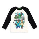 Minecraft Creeper Kids Long Sleeve T-Shirt Set