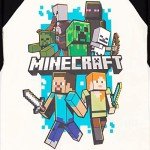 Minecraft Creeper Kids Long Sleeve T-Shirt Set