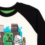 Minecraft Creeper Kids Long Sleeve T-Shirt Set