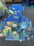 Minecraft Drowned Turtle Puffer Fish Shirt - Medium