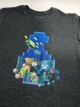 Minecraft Drowned Turtle Puffer Fish Shirt - Medium