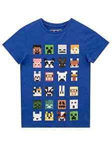 Minecraft Blue Short Sleeve T-Shirt for Kids