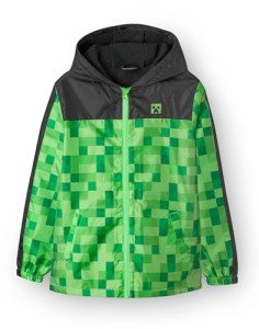 Minecraft Creeper Waterproof Hoodie for Boys