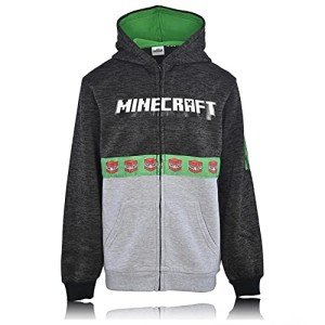 Minecraft Creeper Hoodie for Boys - Black & Green