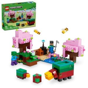 LEGO Minecraft Cherry Blossom Garden Building Set
