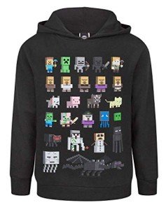 Minecraft Black Boys Hoodie for Ages 5-6