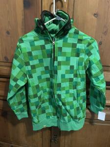 Minecraft Creeper Zip Hoodie with Mask - Boys' Large