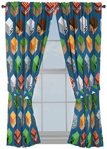 Minecraft Isometric Blue Drapes 4-Piece Set