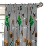 Minecraft Survive Dark 84" Drapes 4 Piece Set