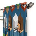 Minecraft Isometric Blue Drapes 4-Piece Set