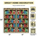 Minecraft Pixelated Bookshelf Curtains for Kids Room