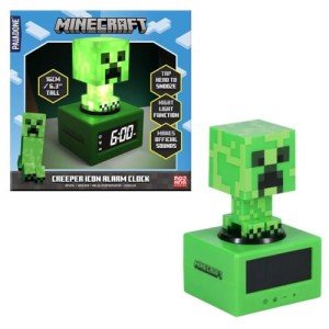 Minecraft Creeper Icon Battery-Powered Alarm Clock