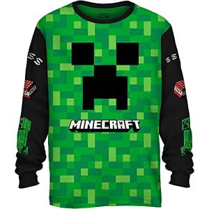 Minecraft Creeper Boys Graphic Long Sleeve Tee