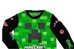 Minecraft Creeper Boys Graphic Long Sleeve Tee
