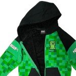 Minecraft Creeper Sherpa Fleece Zip Hoodie for Kids