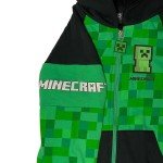 Minecraft Creeper Sherpa Fleece Zip Hoodie for Kids