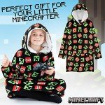 Minecraft Kids Sherpa Hoodie Blanket - Black
