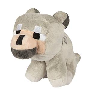 JINX Minecraft Baby Wolf Plush Toy - Gray 5
