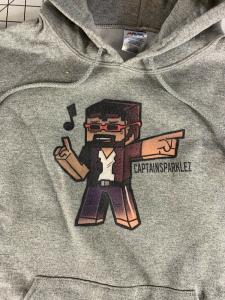 Captain Sparklez Minecraft Hoodie Sweatshirt Tee