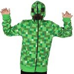 Minecraft Creeper Zip-Up Hoodie with Mask for Kids