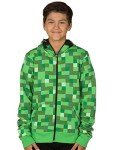 Minecraft Creeper Zip-Up Hoodie with Mask for Kids