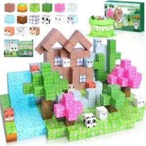 100PCS Minecraft Magnetic Blocks for Kids 4-8