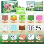 100PCS Minecraft Magnetic Blocks for Kids 4-8