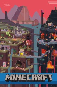 Minecraft Cube Wall Art Poster