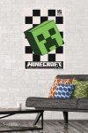 Trends International Minecraft: 15th Anniversary - Posterized Creeper Wall Poster, 34L x 22.4W, Unframed Version