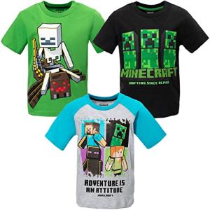 Minecraft Mobs Kids Graphic T-Shirt 3 Pack