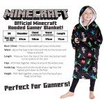 Minecraft Boys Oversized Fleece Hoodie Blanket