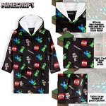 Minecraft Boys Oversized Fleece Hoodie Blanket