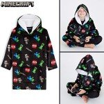 Minecraft Boys Oversized Fleece Hoodie Blanket