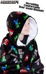 Minecraft Boys Oversized Fleece Hoodie Blanket