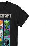 Minecraft Creeper Face T-Shirt for Boys - Black & Green