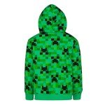 Minecraft Creeper Zip-Up Hoodie for Boys
