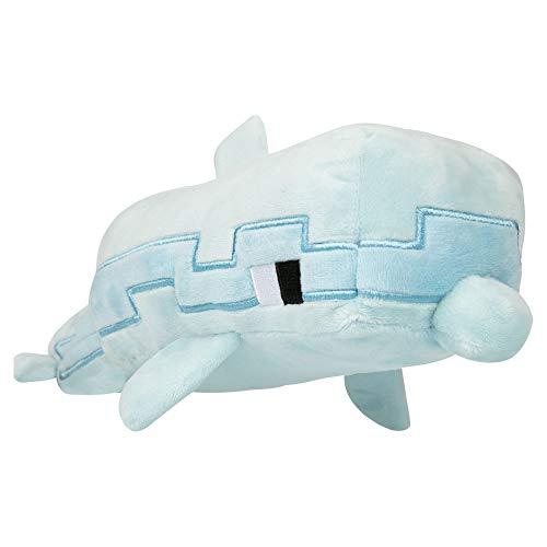 JINX Minecraft Dolphin Plush Toy - Light Blue 13.75