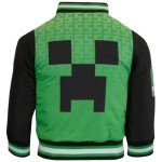 Boys' Green Minecraft Bomber Jacket, Size 8