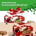 LEGO Minecraft Mooshroom House Playset with Figures