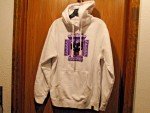 Minecraft Unisex White Hoodie with Purple Graphics