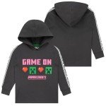 Minecraft Creeper Hoodie for Girls - Gray 14