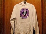 Minecraft Unisex White Hoodie with Purple Graphics