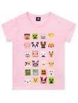 Pink Minecraft T-Shirt for Girls - Size 7