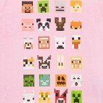 Pink Minecraft T-Shirt for Girls - Size 7