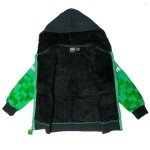Minecraft Creeper Sherpa Fleece Zip Hoodie for Kids