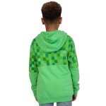 Creeper Zip Up Hoodie for Boys - Green