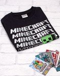 Boys' Black Minecraft Creeper T-Shirt, Size 7-8