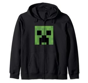 Creeper Big Face Zip Hoodie for Minecraft Fans