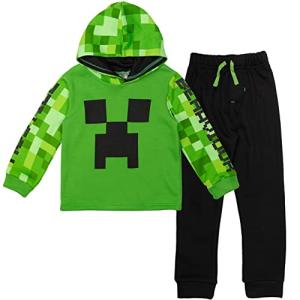 Minecraft Creeper Hoodie and Pants Set for Kids